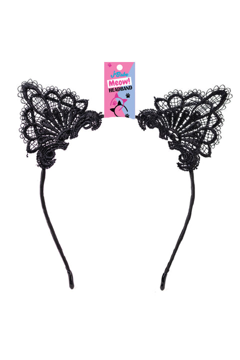 Meow! Lace Cat Ears Headbands Hair Accessories, Set of 2