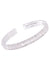 Women's Diamond CZ Cubic Zirconia Bracelet Silver Baguette Memory Wire with an Open Cuff