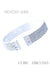 Women's Silver Diamond CZ Cubic Zirconia Baguette Memory Wire Bracelet with an Open Cuff