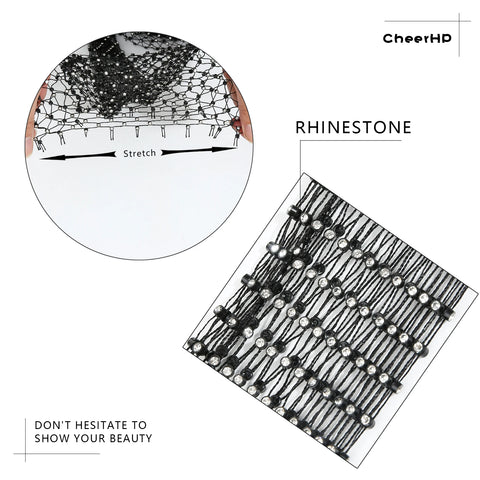 Sexy Rhinestone Detail Sheer Mesh Tank Top