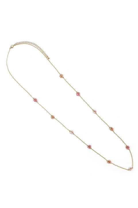 Women's Flowers Beads Short Necklace