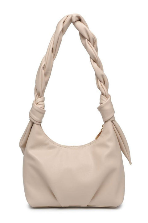 Beige Women's Almond Shoulder Bag Zipper Closure