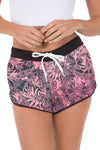 Women’s Running Black/Pink Quick-Dry Shorts, Tropical - Vacay Land 