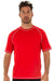 Men's Running Short Sleeve UPF 50+ Rash Guard  Red Shirt