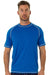 Men's Running Short Sleeve UPF 50+ Rash Guard Blue Shirt