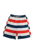 Kids Swim Shorts, Fast Dry Stripes Print - Vacay Land 