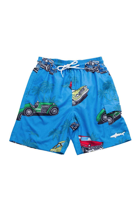 Boys Swim Shorts Fast Dry, Cars Print