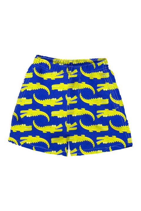 Toddler Swim Shorts Fast Dry, Alligator Print