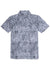 Men's Short Sleeve Gray Tie Dye Polo Shirt, Sharks