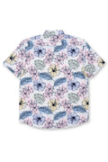 Boy's Short Sleeve 4-Way Stretch Button-Down with All Over Design  Shirt