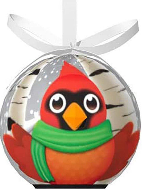 Blinking Christmas Ball Ornament, Cardinal