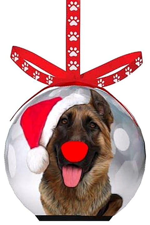 Blinking Christmas Ball Ornaments, German Shepherd