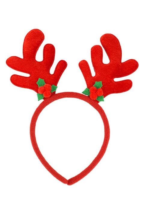 Red Reindeer Christmas Headband, Pack of 2 - Vacay Land 