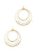 Women's Glass Bead Triple Hoop Dangle Drop Earrings - Vacay Land 