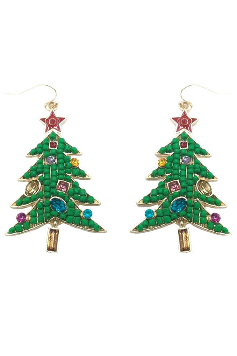 Women's Holiday Jewelry Earrings, Christmas Tree - Vacay Land 